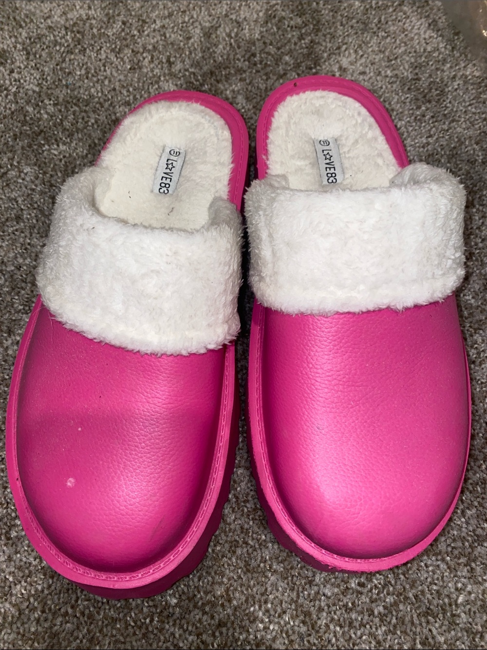 Cozy Pink Faux-Fur Lined Slip-On Women’s Clog